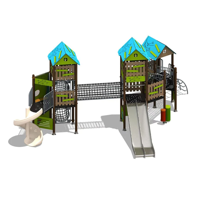 Large Outdoor Stainless Steel Slide Playground Equipment for Kids Educational Play Equipment for Residential Public Use