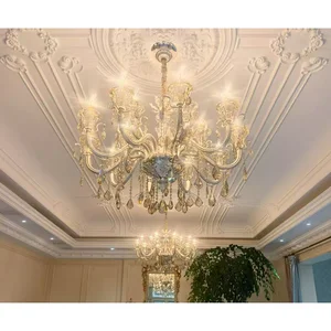 Fashion Luxury Custom European & American Hotel Suites Star-Rated Hotel Bedroom & Living Room Crystal Chandelier