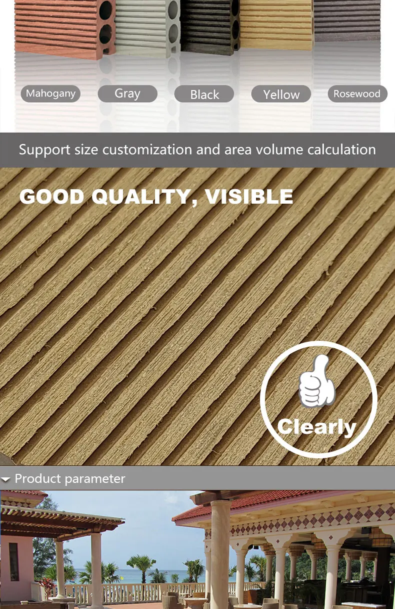 Wholesale Outdoor WPC Decking Tile Swimming Pool Piazza Plastic Wood Flooring in China