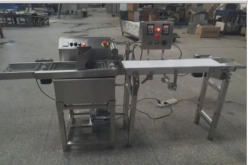 Автоматический 8 кг шоколадной глазури глазировочная печенья вафли темперирующая машина для нанесения покрытия шоколада производственную линию