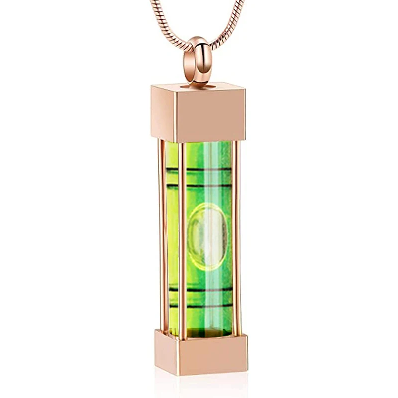 Spirit Level Metal Necklace Pendant Stainless Steel Jewelry Mark Measuring Instruments Layout Tool Easy Carry and Storage Levels