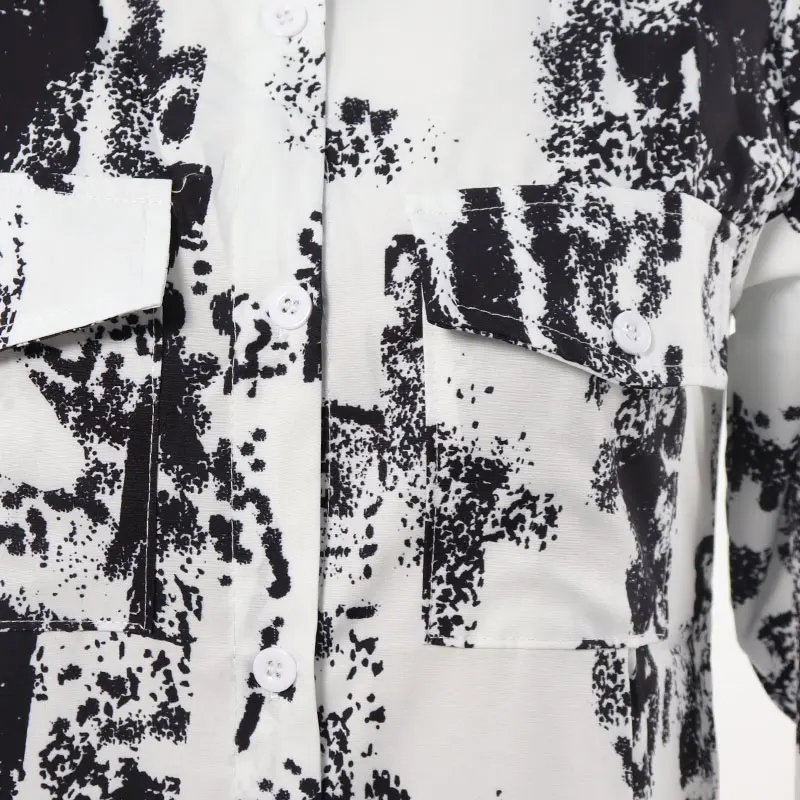 2022 Fashion Women Autumn Long Shirt Dresses Multi Printings & Fabrics ...