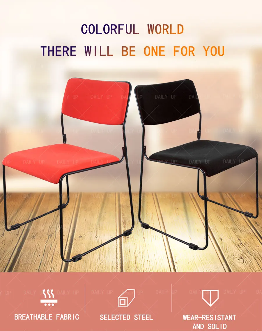 Stackable Sled Dining Chair With Padded Cushion living room chair leisure chair