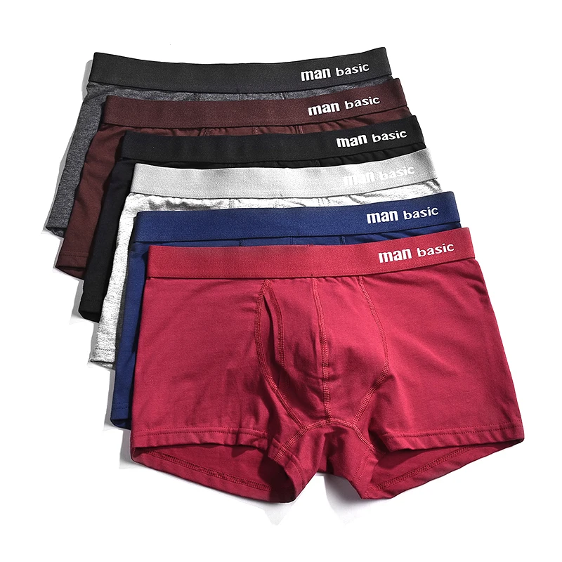 Underwear Men Boxer Briefs Low Boxer Cotton Good Quality Set 5-10pcs Many Colors