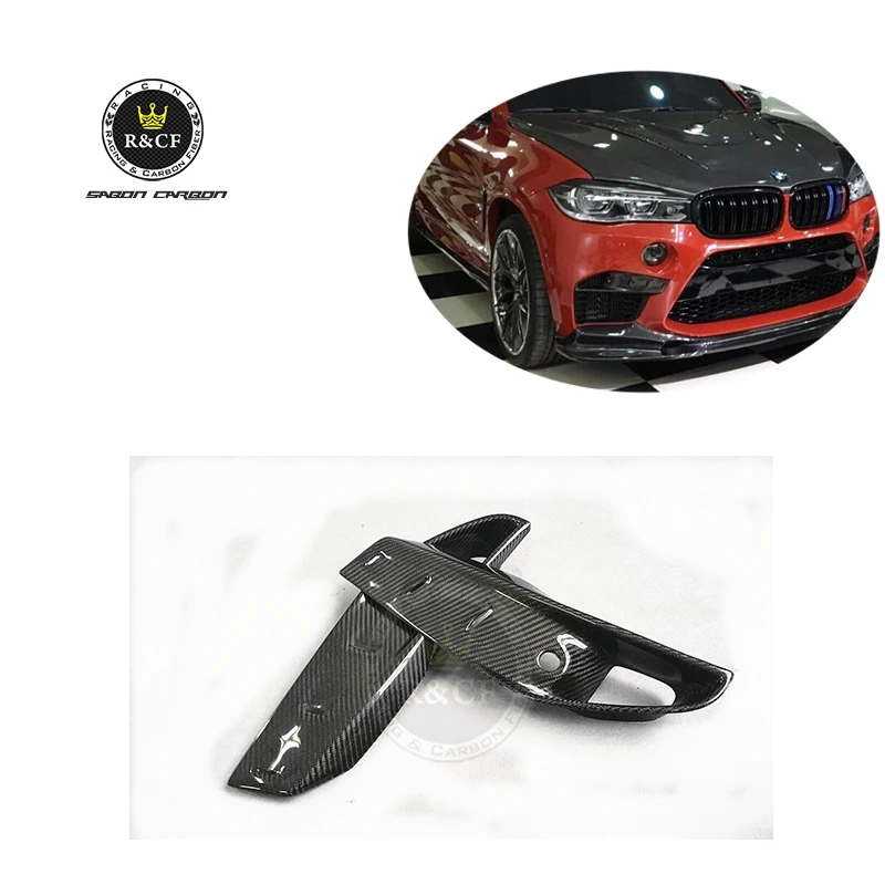 2xCarbon Außen Spiegelkappe Gehäuse für BMW F85 X5M F86 X6M 14-18 Add-on Schwarz