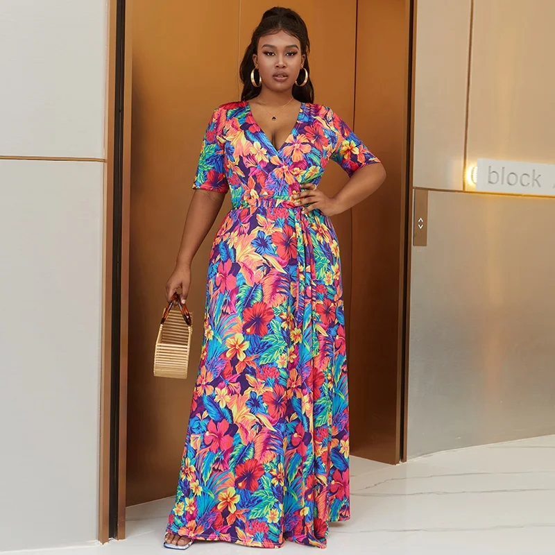 casual swing dress with sleeves Wholesale drees woman hort leeve Dress plus ize dress,2 Pieces