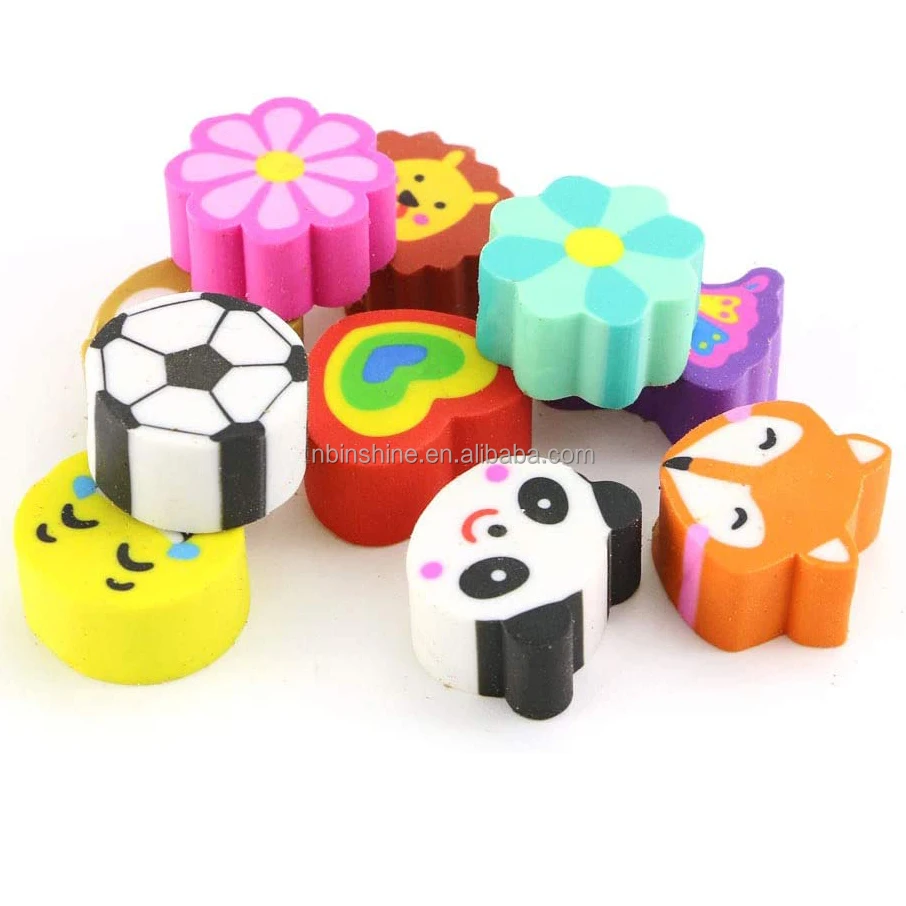 DLOnline Assorted Adorable Collection Pencil Top Erasers,Eraser Caps Style for Our Kids Gift Pattern Random 50 Pcs