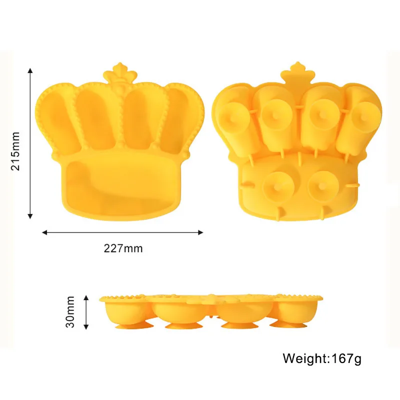 Large Crown Shape Silicone Plate Eco-Friendly Non-Toxic Colorful Infant Feeding Suction Plate Dining for Babies Kids