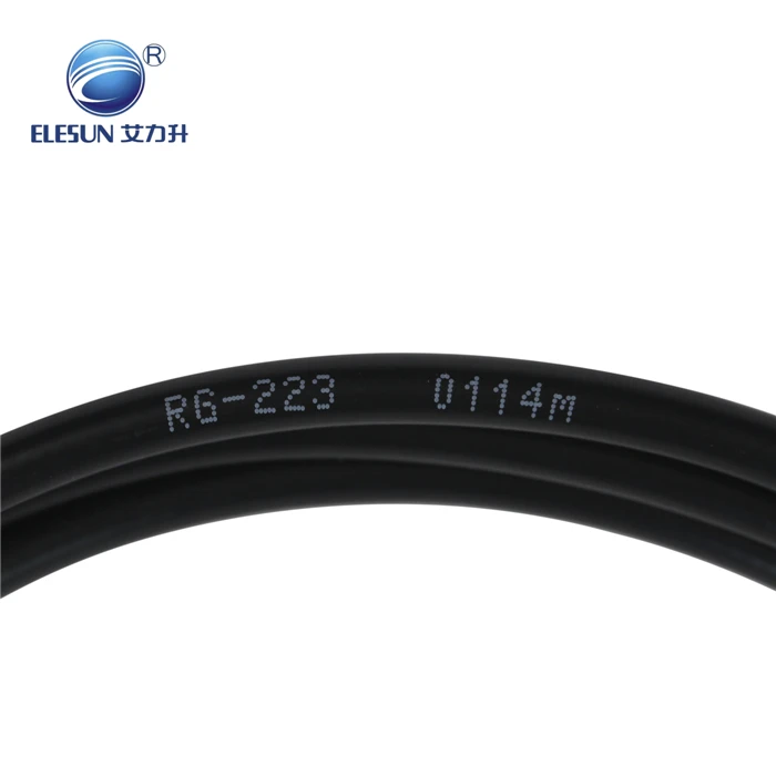 RG223 สายโคแอกเชียล Double Braiding Shield 50ohm สำหรับการสื่อสาร