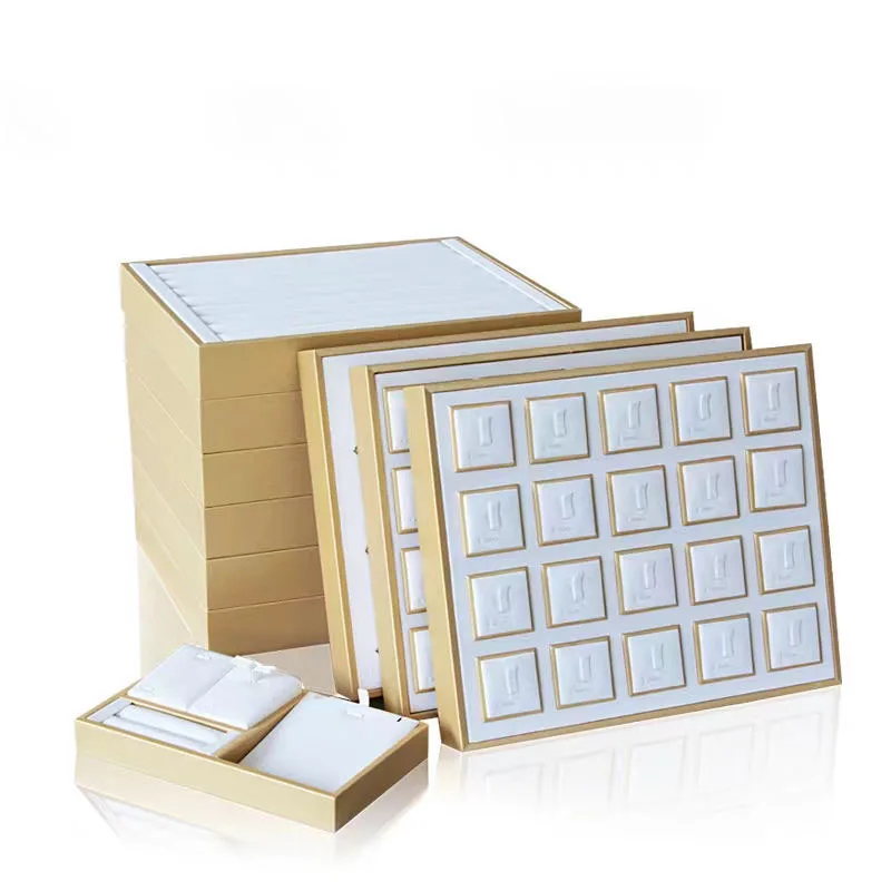 Stock Luxury Jewellery Display Tray For Necklace Ring Earrings Pu