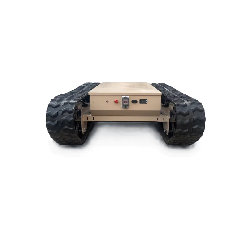 Rubber Color Robotics Economical Tracked Rubber Robot Chassis for Small Business Robotics ...