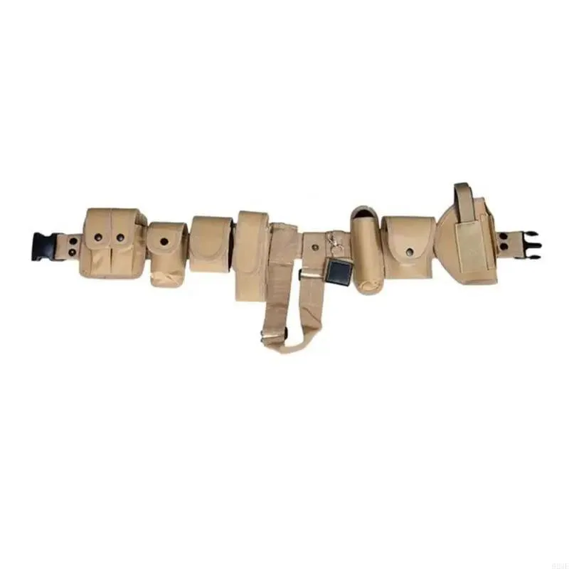 Nylon Utility Belt with Multiple Storage Pocket Fast Release Buckles Adjustable Hiking Camping Outdoor Sport Tactical Belt