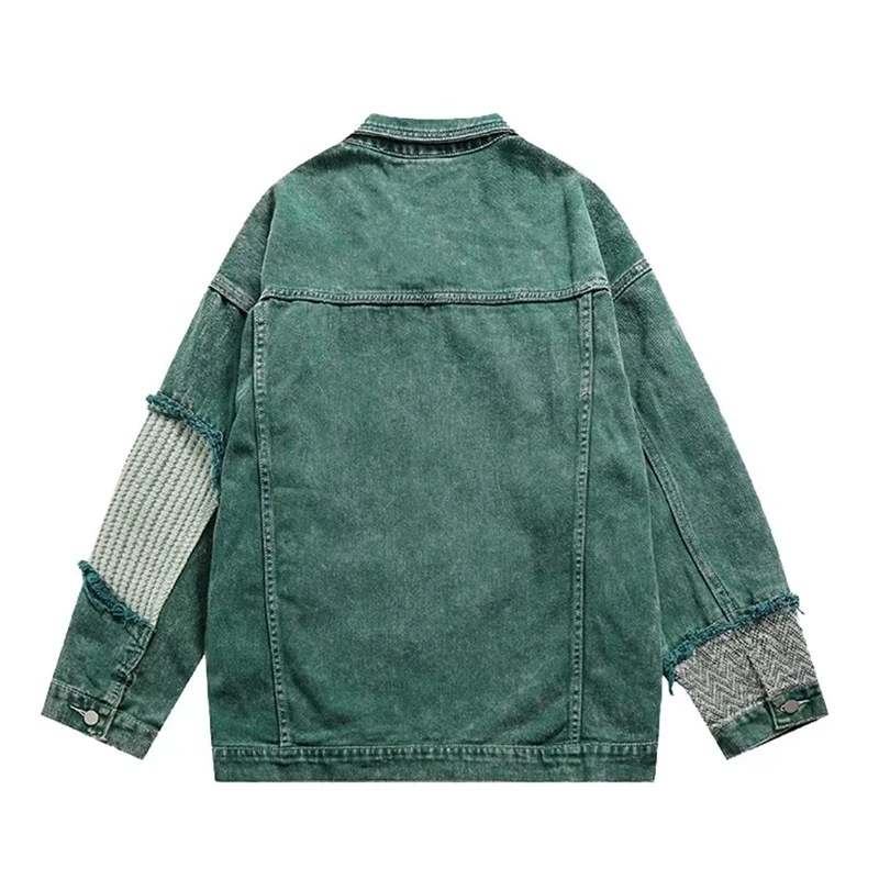 Diznew New Autumn Jean Jacket Retro Old Hole Stitching High Street