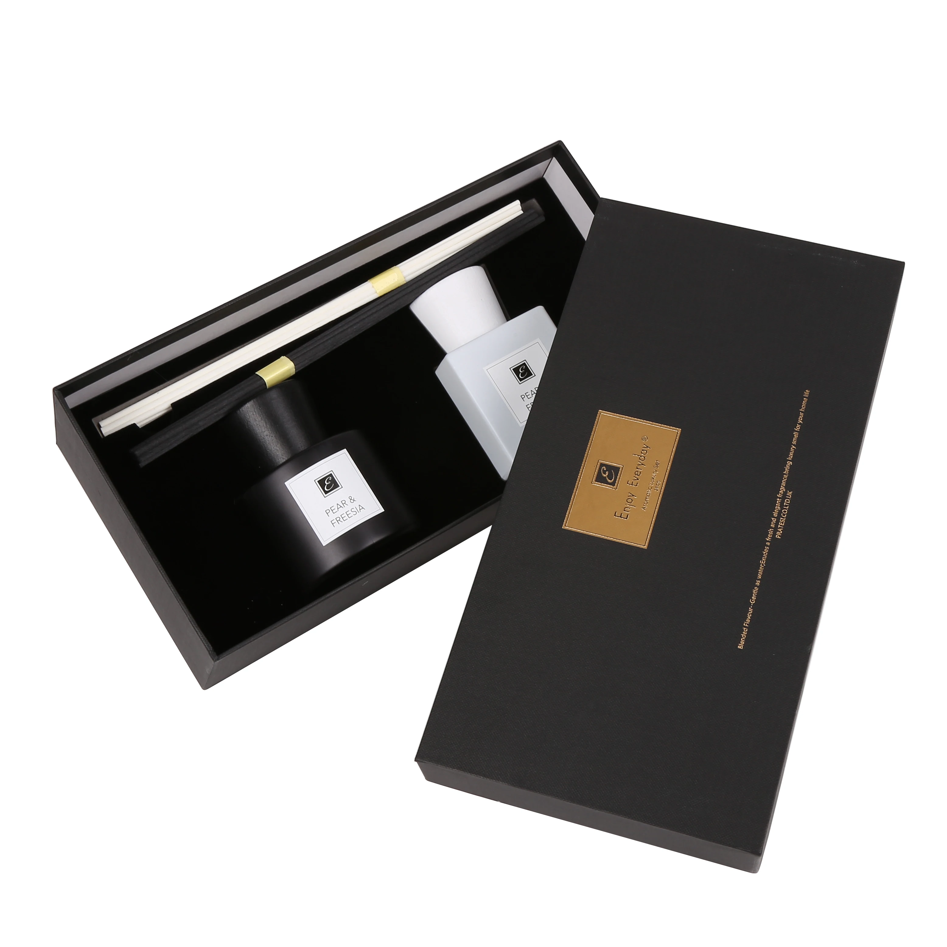 product perfect  hotel essential oil reed diffuser gift set premium minimalist frosted glass bottle natural rattan sticks holiday gift-7