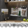 Set di pannelli forati da cucina 3 Bianco