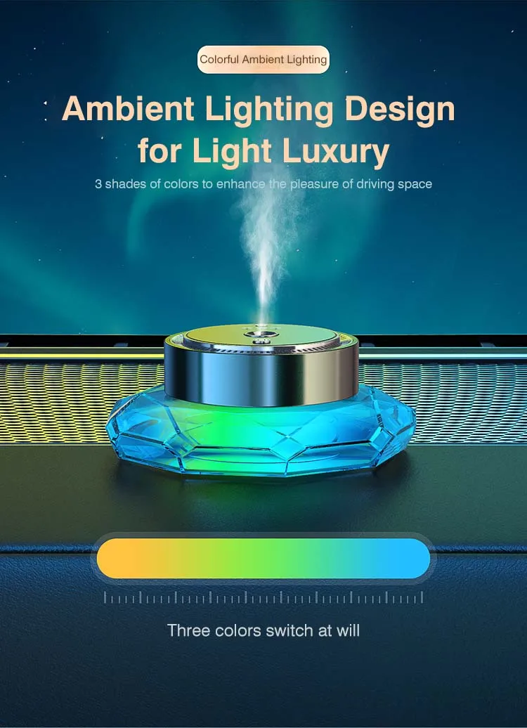 Newest Luxury Smart Car Aroma Diffuser 50 Ml Car Perfume Bottle
