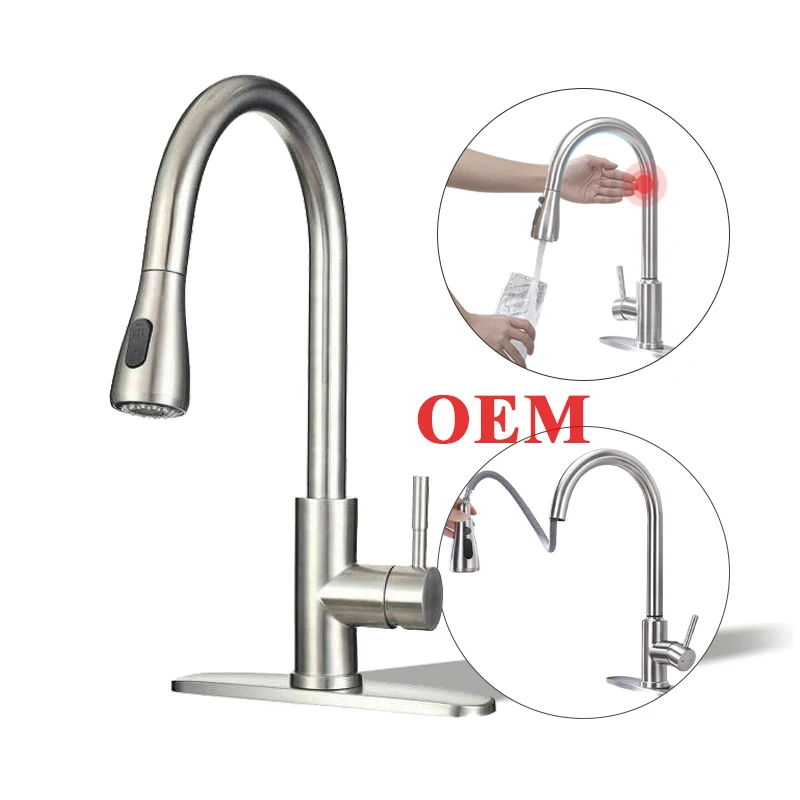 304 Stainless Steel Modern Pull Out Kitchen Faucet - Buy Kitchen Faucet