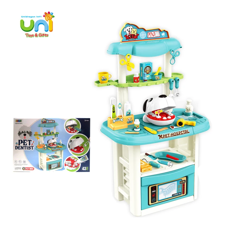 Набор пластиковых игрушек для детей чемодан обучающая игрушка-врач домашних