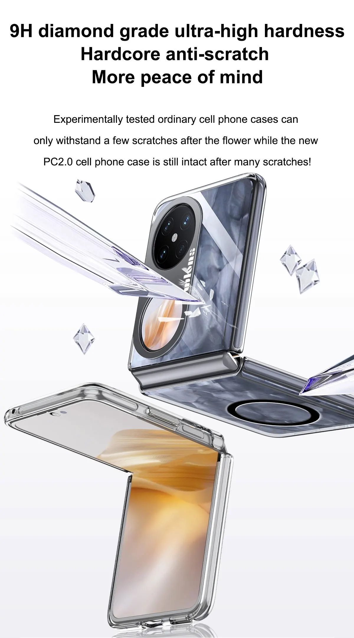 Clear Case For Huawei Pocket 2 Lens Films Camera Protector Magnetic Ring Phone Transparent Hard Pc Airbag Wls79 Wlons manufacture