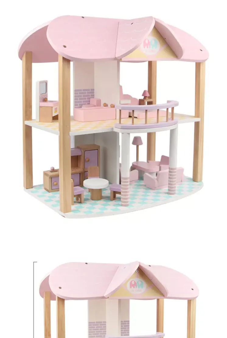 Casa De Muñecas De Madera Para Niñas,Casa De Muñecas En Miniatura De  Navidad - Buy Casa De Muñecas De Madera,Navidad Casas En Miniatura Casa De  Muñecas,Juguetes De Madera Para Chica Product on