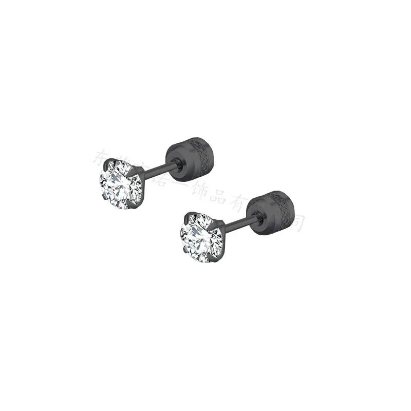 Fine Hypoallergenic Surgical Stainless Steel Cubic Zirconia Diamond