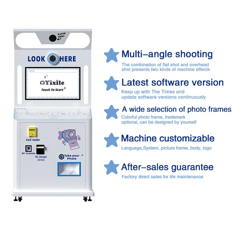 Coin Operated Photo Printing Machine Photo Booth Thailand France Italy Shipping Photo Booth