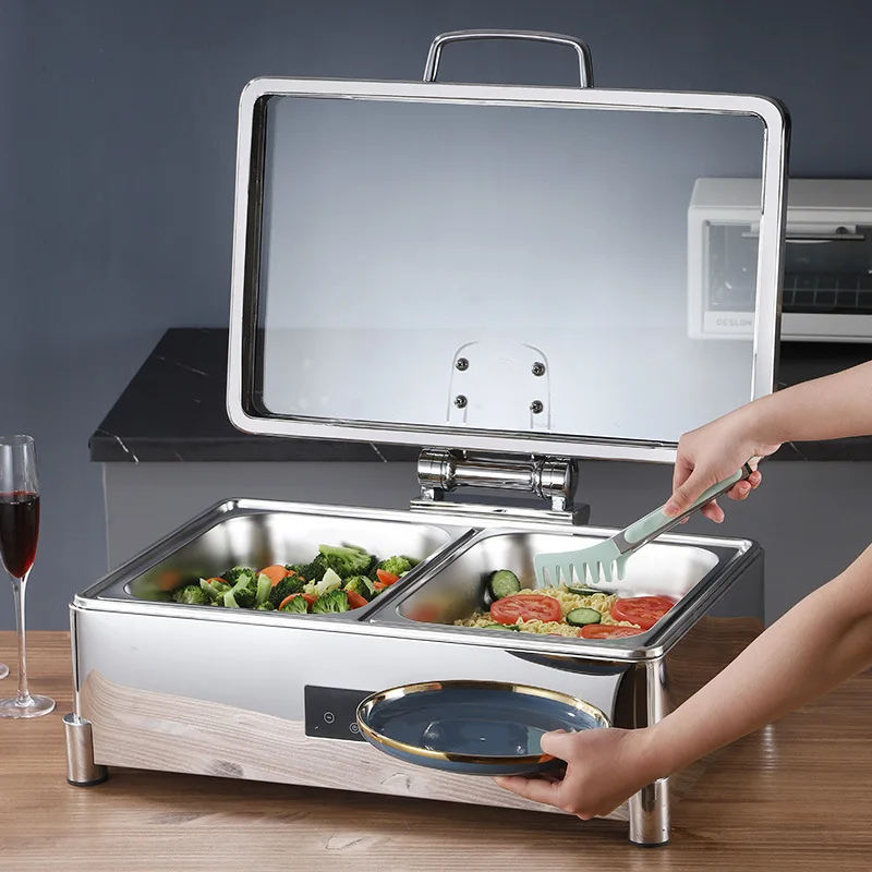 Buffet Food Warmer Heater Stand Display Hotel Catering Equipment Server Stainless Steel Chafing