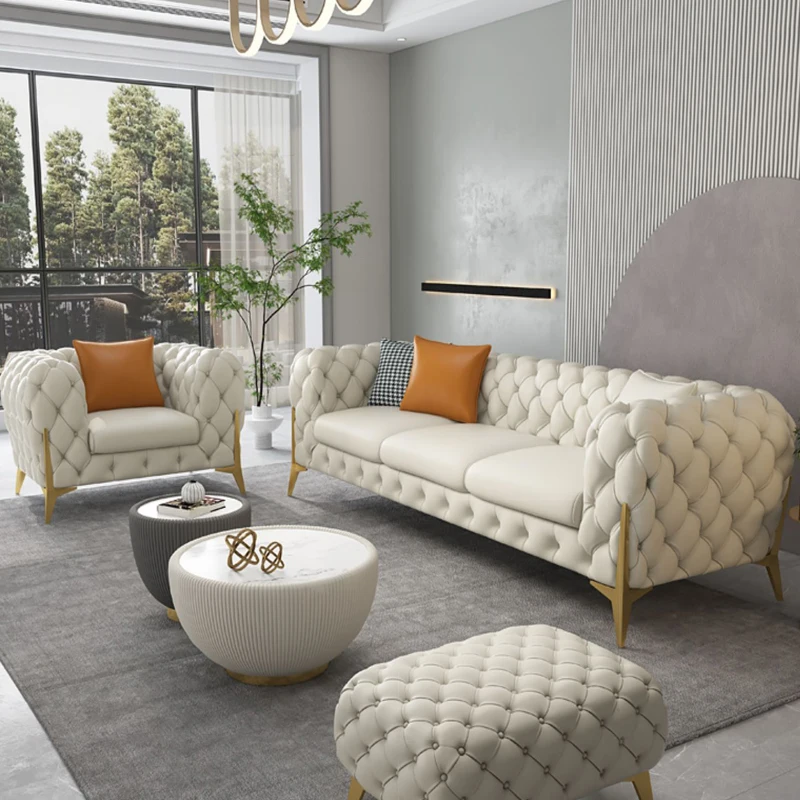 Italiano di luce in acciaio inox di lusso divano Componibile