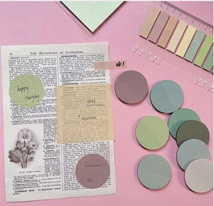 Custom S3012 Morandi Colorful Transparent PET Notepad Waterproof Self-Adhesive Magnetic Memo Pad for Office Use