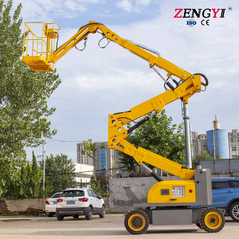 12-30m Small Articulating Crawler Sky Cherry Picker Telescopic Electric ...