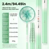 Short-Section Landing Net 2.4m + Light Green 40cm Net Head