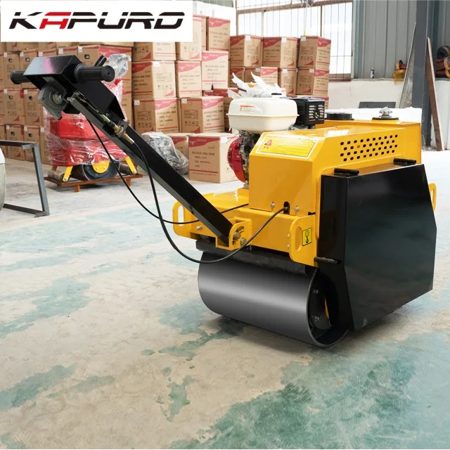 product small road roller 600mm width 30kn exciting force 75hz vibratory compactor 530kg honda engine for trench-14