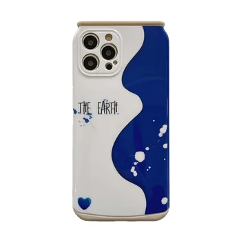 Can Shape Blue White Art Painting Phone Case for iPhone 13 Pro Max