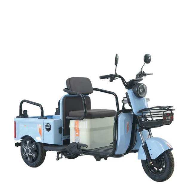 Electric vacuum tire three wheels adult cargo mini electric tricycle