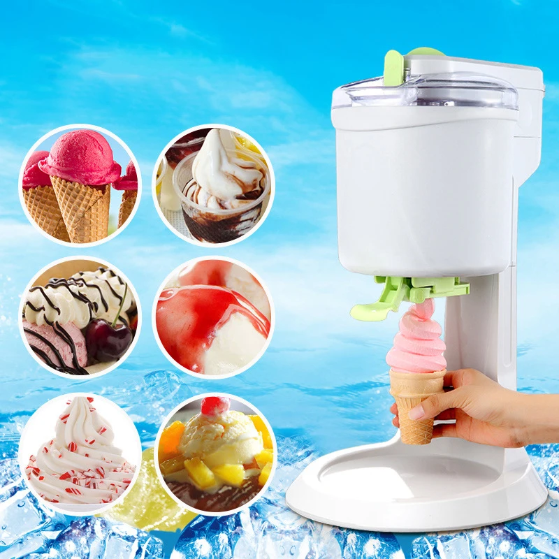 Electric Portable Small Ice Cream Maker Simple Making Mini Ice Cream ...