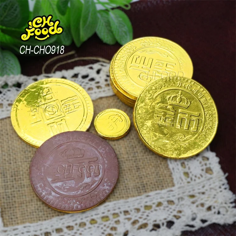 Wholesale Hot Selling Super Big Gold Chocolate Coin Candy Sweets Halal