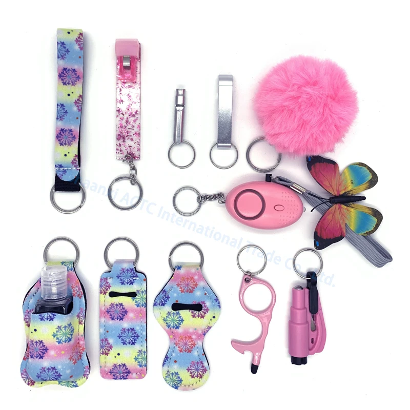 New Product Gift Self Defense Keychain Set Products Safety For Woman