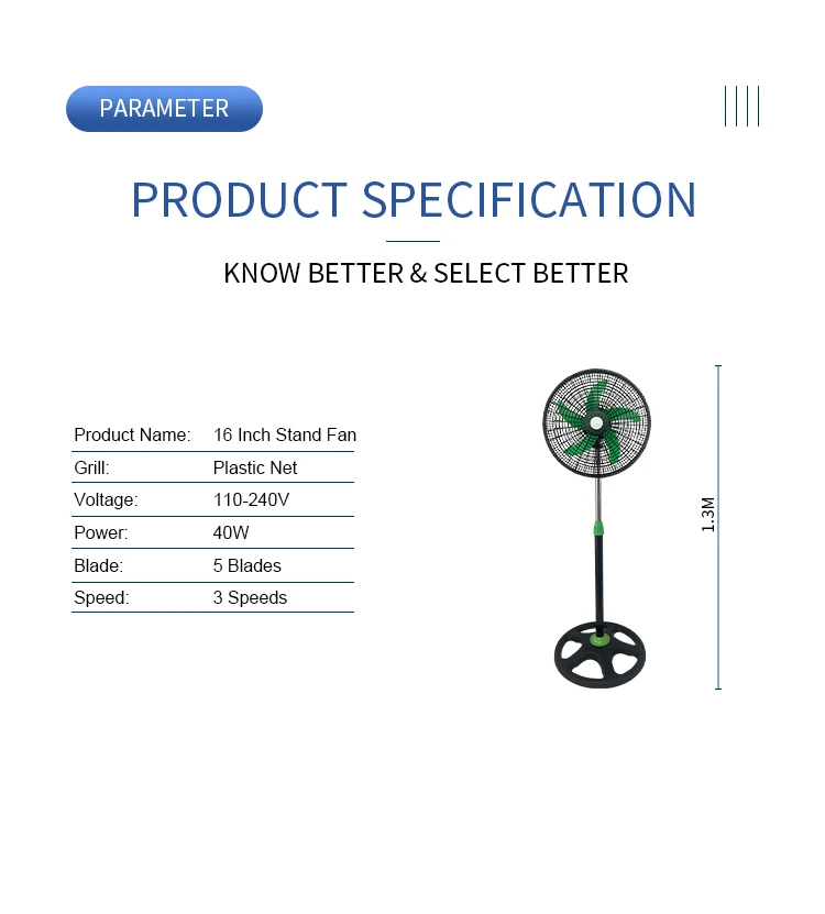 Pedestal Fan, 110V, 40 - detail 14