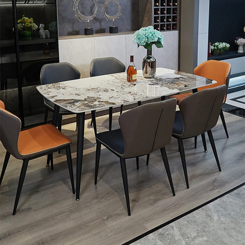 Italian Minimalist Rock Slab Home Rectangular Dining Table 0264