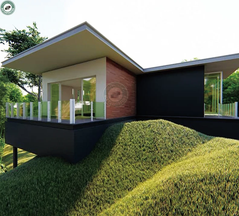 Modern Prefab Sea Front Cottage Light Steel Stilt Vacation Home Floor to Ceiling Windows Luxury Villas with Garage in Samoa