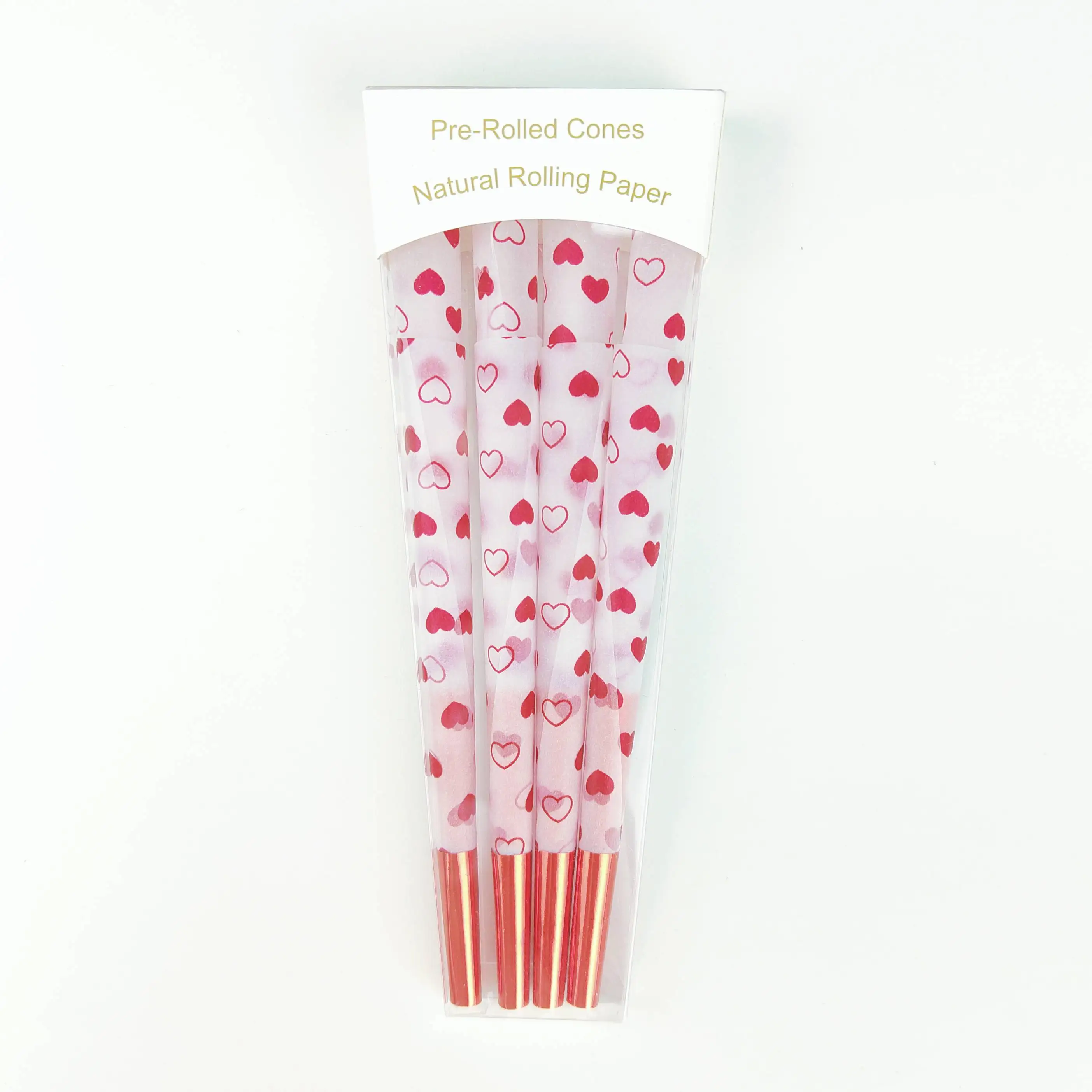 Red Lovers Pre Rolled Paper Cones Custom King Size Slim Smoking Paper