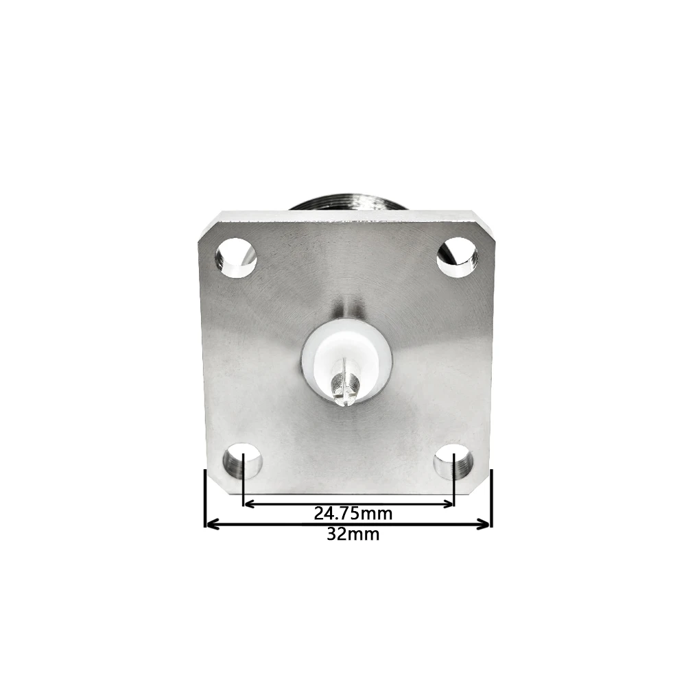 7/16 Din Female Jack to QC Coaxial Connector 4 Hole Flange Panel Connector RF Coaxial Adapters