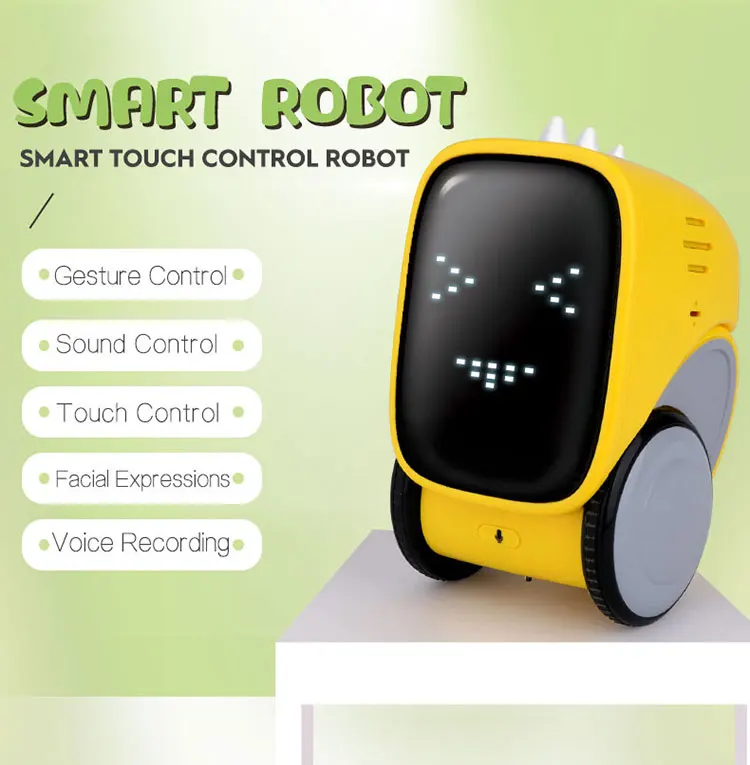 Dimdu Fast Shipment Child Gift Intelligent Robot with Voice Controlled and Touch Sensor Singing Dancing Repeating