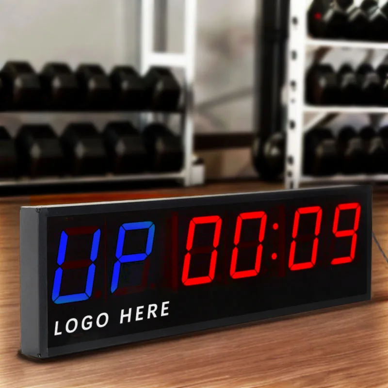 CP50D Custom Logo Printing Extra Large LED Gymboss Boxing Products HIIT Timer Tabata Interval Timer Electronic Stopwatches
