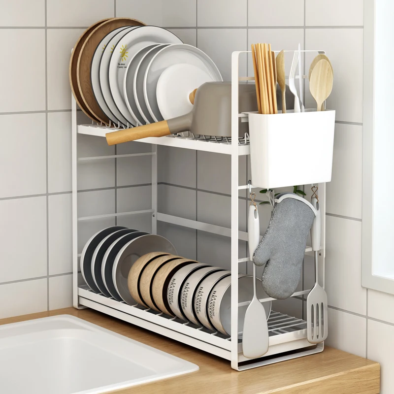 1pc Dish Storage Rack, Kitchen Dish Drain Rack, Plate Storage And Finishing  Rack, Tableware Dinner Plate Rack