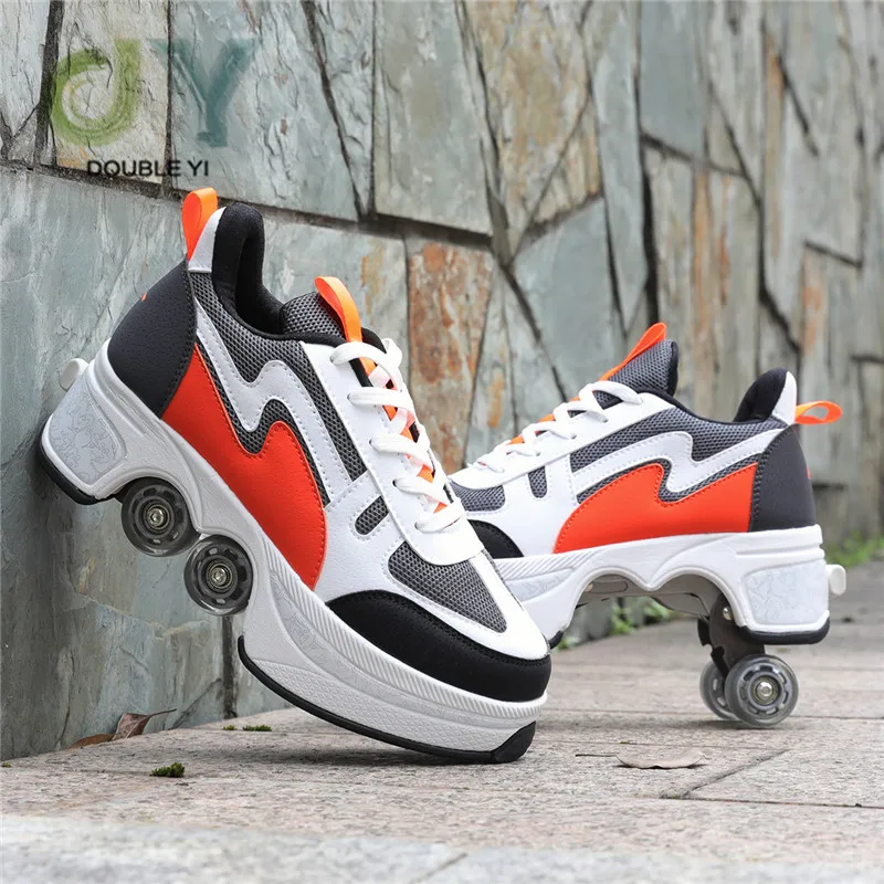 Deformed Shoes and  Roller Skates For Adults  Wholesale 4 Wheels Skate Shoes