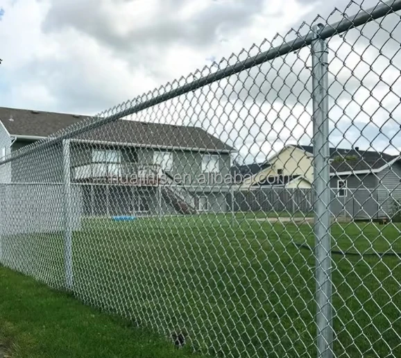 Galvanized Chain Link Temporary Fence Panels with Cross Tubes & Removable Barricades 2.5mm Wire Mesh for Events & Sports Fields