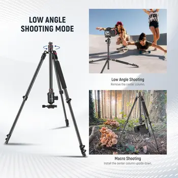 NEEWER 77 inch Camera Tripod Monopod for DSLR, Phone with 360° Panoramic Ball Head, 2 Axis Center Column, Arca Type QR Plate detail image