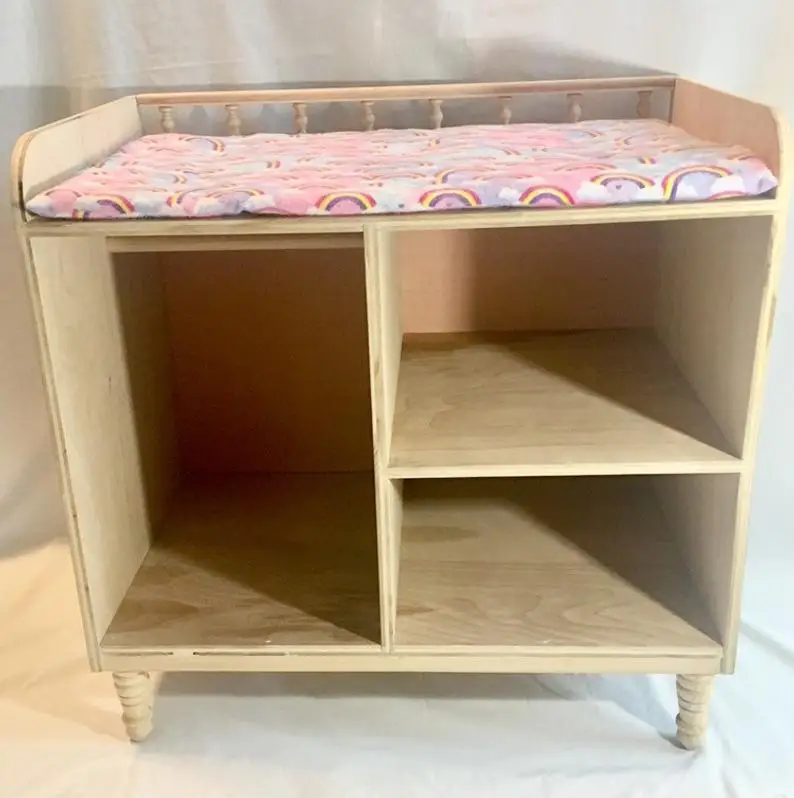 wooden doll changing table