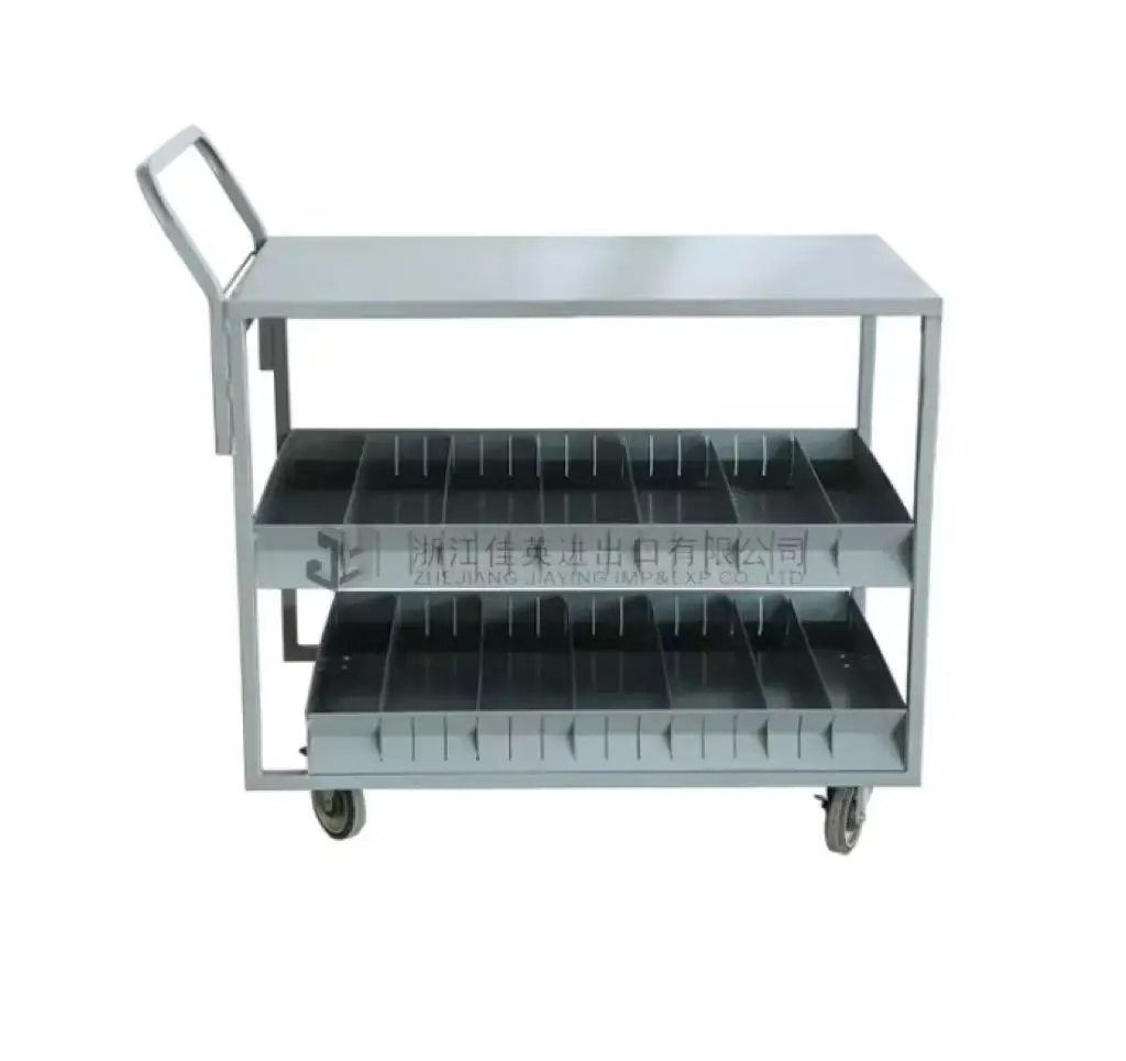 Utility Distribution Cart Multifunction 3 Shelf Storage Service Utility Material Distribution ...